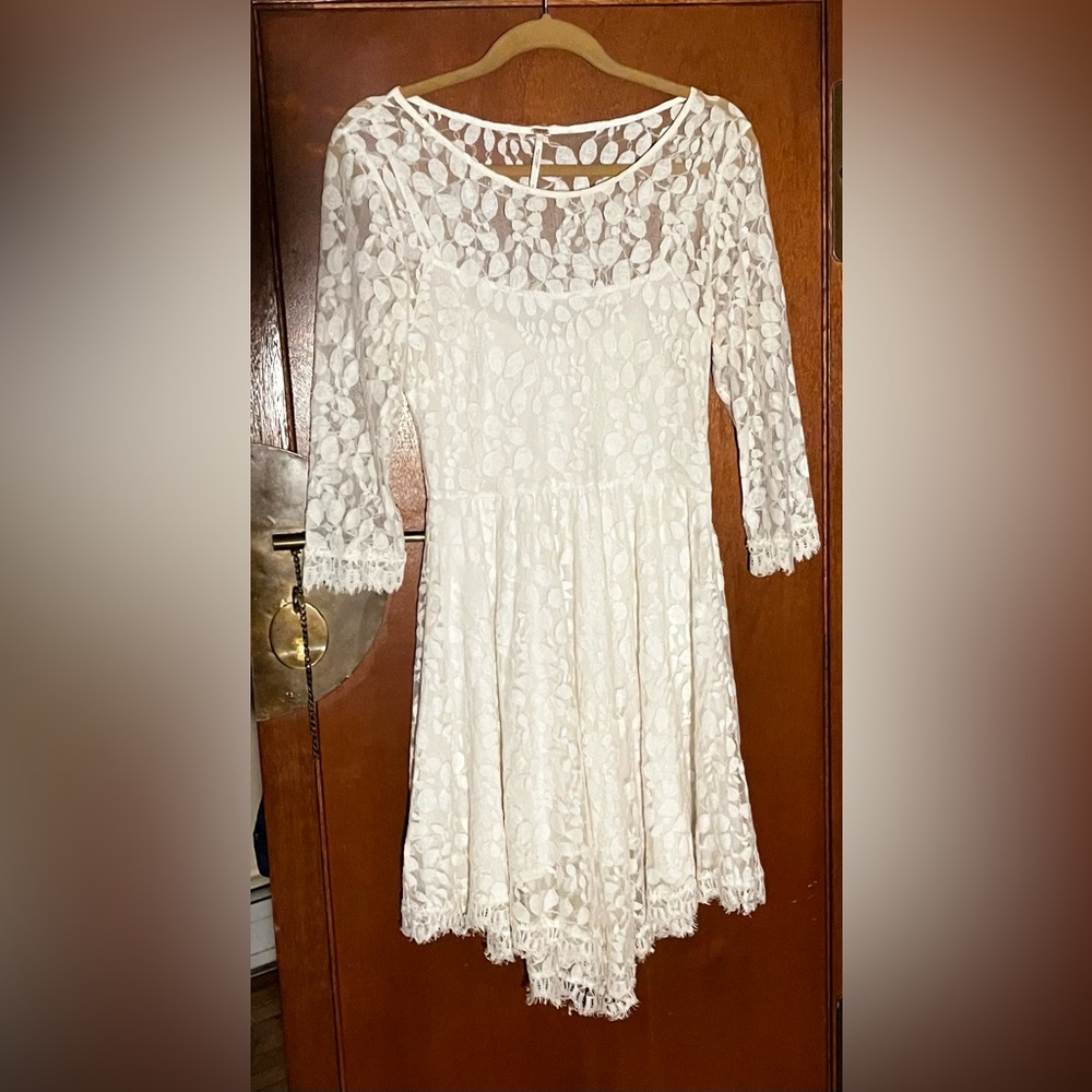 Vintage Free People Dress lace mid sleeve great condition